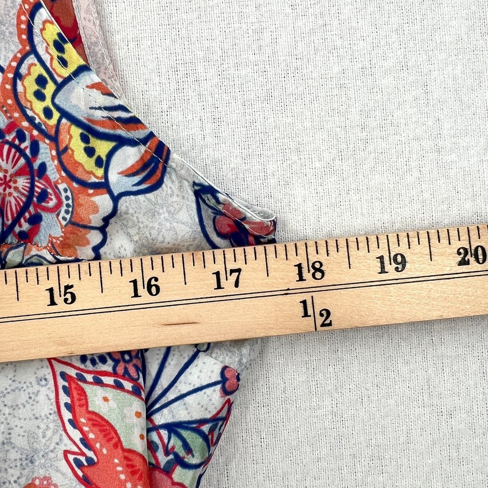 SUNDANCE Dress Womens Small Light Gray Multi Floral Print Silk Sleeveless Maxi - Picture 14 of 16